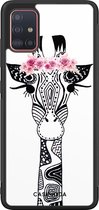 Samsung A71 hoesje - Giraffe | Samsung Galaxy A71 case | Hardcase backcover zwart