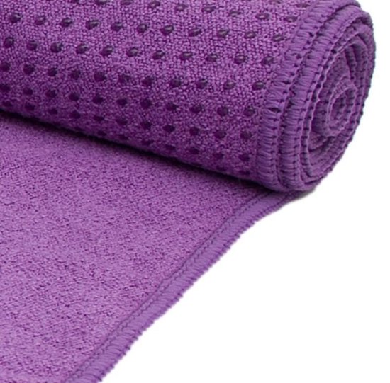 veeg embargo bijwoord Acaya yoga anti-slip handdoek paars | bol.com