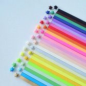 Papierstroken in 27 kleuren - 1023 stuks - 1CM x 24CM - Vlechtstroken - Origami Papier voor sterren