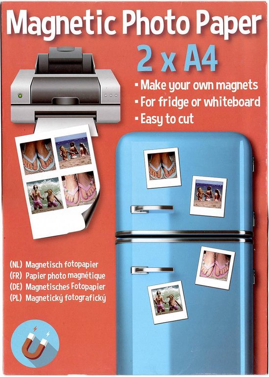 Magnetisch Fotopapier - Magnetisch glanzend fotopapier- Snelgrogend - Magnetic Photo Paper - A4