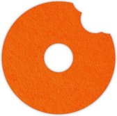 Donut vilt onderzetter - Oranje - 6 stuks - ø 9,5 cm Rond - Glas onderzetter - Cadeau - Woondecoratie - Woonkamer - Tafelbescherming - Onderzetters Voor Glazen - Keukenbenodigdheden - Woonaccessoires - Tafelaccessoires