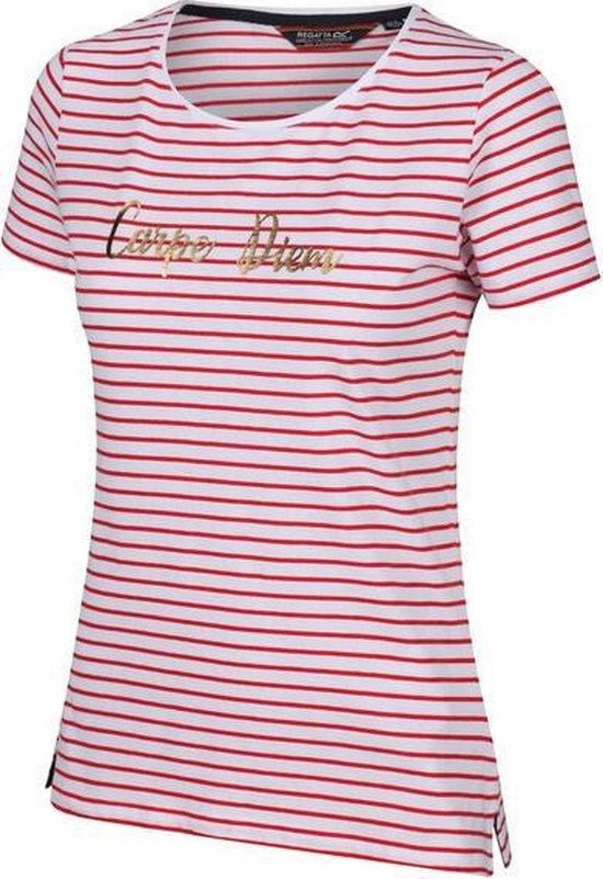 Regatta Olwyn Katoenen T-Shirt Met Glimmende Opdruk Voor Dames Rood