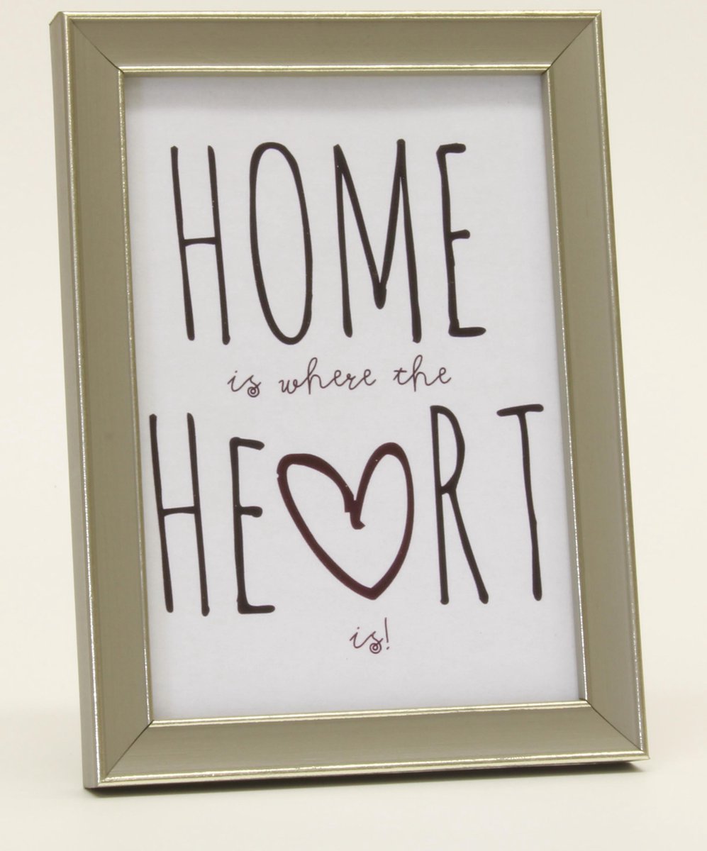 Deknudt Frames - Houten fotolijst met zilveren bies voor foto 10x15