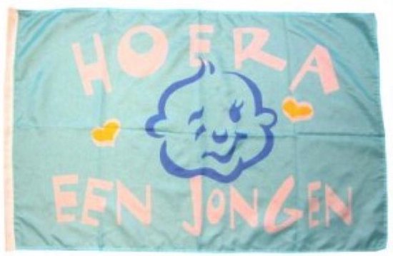 Vlag Hoera een jongen