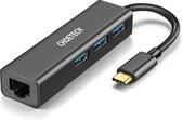 Choetech USB-C hub met 3x USB3.0 poorten en RJ45 Gigabit Ethernet poort