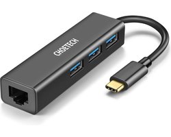 Choetech USB-C hub met 3x USB3.0 poorten en RJ45 Gigabit Ethernet poort