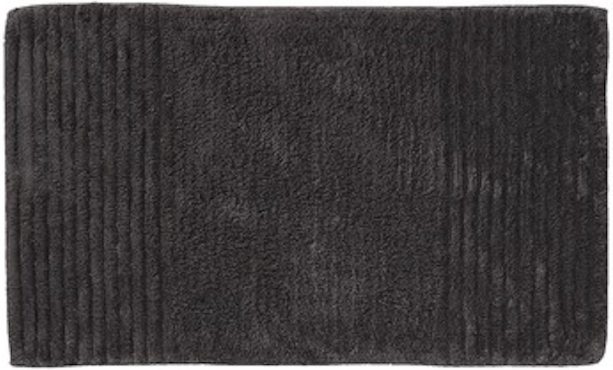Lucy's Living Luxe linnen badmat ESSEI Antraciet exclusive – 50 x 80 cm – grijs - katoen - anti-slip - badkamer mat - badmatten - badtextiel - wonen – accessoires - exclusief