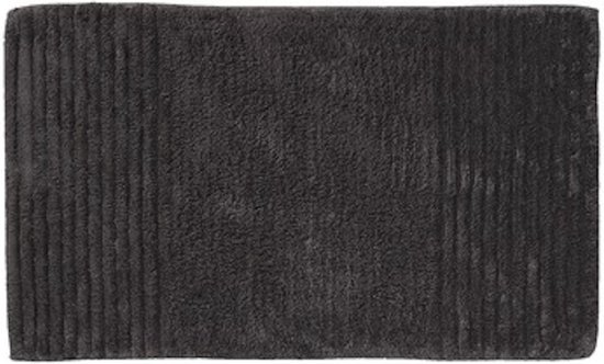 Lucy's Living Luxe linnen badmat ESSEI Antraciet exclusive – 50 x 80 cm – grijs - katoen - anti-slip - badkamer mat - badmatten - badtextiel - wonen – accessoires - exclusief