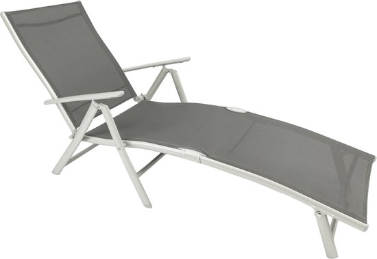 overloop Gestaag staart MaxxGarden Aluminium silver ligbed - voor tuin en zwembad - ligbed met  verstelbare rug... | bol.com