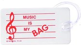Kofferlabel 'Music Is My Bag'