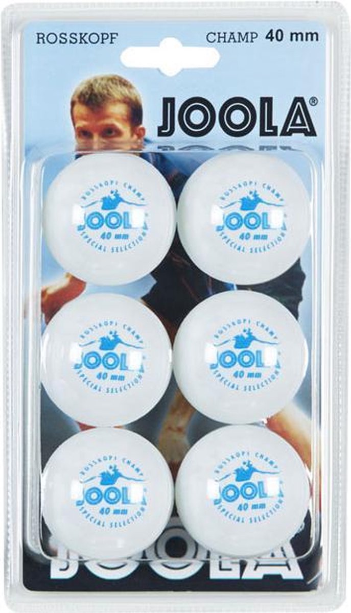JOOLA CHAMP - 6 Tafeltennis pingpongballen wit