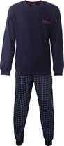 Paul Hopkins Heren Pyjama Navy Blauw geprint dessin PHPYH2806A - Maten: S