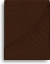 Topper Hoeslaken Dubbel Jersey - 95% Gebreide Jersey 5% Lycra - 240gr/m2 - Donkerbruin – 1-Persoons 70/80/90x200/220cm