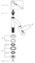BHHTBB Kraan cartridge 40 mm vervangingspatroon voor kranen, keramische cartridge compatibel met Blanco 121894 voor keukenkraan, badkamerkranen