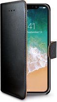 Celly - iPhone XS - Wally Bookcase Black - Openklap Hoesje iPhone XS - Case iPhone