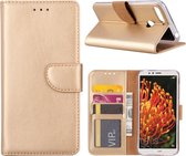 Bookcase Geschikt voor: Huawei Y6 Pro 2017 - Goud - portemonee hoesje