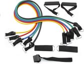 Fitness Weerstandsbanden - Elastieken - Weerstandsbanden - Thuis sporten - Krachttraining  - Resistance band - Inclusief Draagtas -Weerstandsbanden Set tot 45 kg  -Perfecte spierop