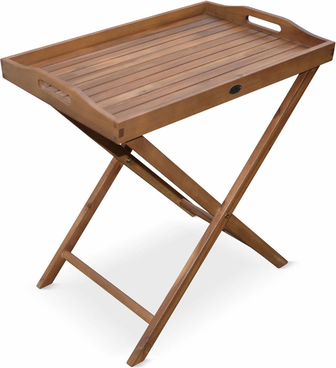 sweeek - Houten dienblad op standaard