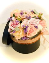 Calligrapher Hesje bolvormig Box with flowers / Pastel rozen / Bloemen box / Zijden bloemen / Rozen /  Silk-ka /... | bol.com
