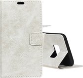 Retro Crazy Horse Texture Horizontale Flip Leather Case voor Samsung Galaxy S10 Plus, met houder & kaartsleuven & fotolijst (wit)