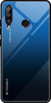 Voor Huawei Enjoy 9s / Honor 10i / Honor 20i / P Smart + 2019 Gradient Color Glass Case (blauw)