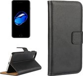 Voor iPhone 8 & 7 echte gesplitste horizontale flip lederen tas met houder & kaartsleuven & portemonnee (zwart)