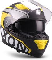 SOXON ST-1001 RACE integraal helm, motorhelm, scooterhelm ECE keurmerk, Geel, XL hoofdomtrek 61-62cm