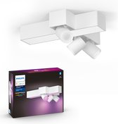 Philips Hue Centris Plafond Opbouwspot - White and Color Ambiance - GU10 - Wit - 3 x 5,7W - Kruisvorm - Bluetooth