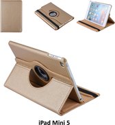 Apple iPad Mini 5 Goud 360 graden draaibare hoes - Book Case Tablethoes