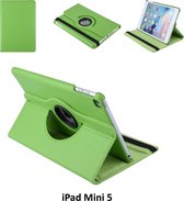 Apple iPad Mini 5 Groen 360 graden draaibare hoes - Book Case Tablethoes