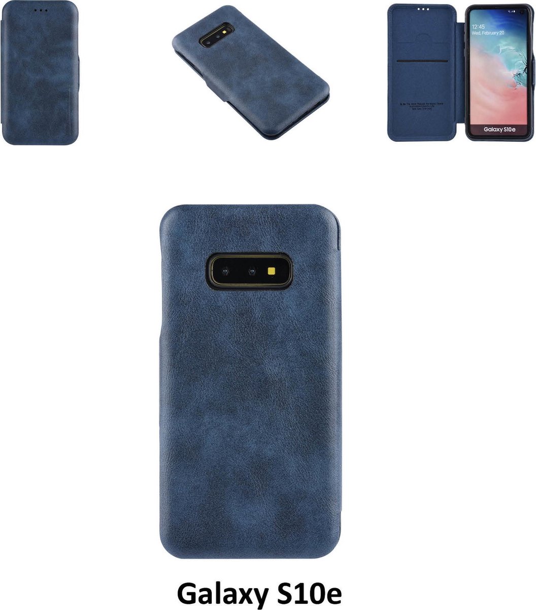 UNIQ Accessory Blauw hoesje Galaxy S10e - Book Case - Pasjeshouder - Magneetsluiting