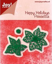 Joy!Crafts • Snij- embosstencil Happy holidays Poinsettia