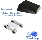 Edikio Access   printlint wit set RCT052NAA + 100 mat zwarte pvc kaarten