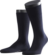 FALKE No. 6 Finest Merino & Silk herensokken - blauw (dark navy) - Maat: 39-40