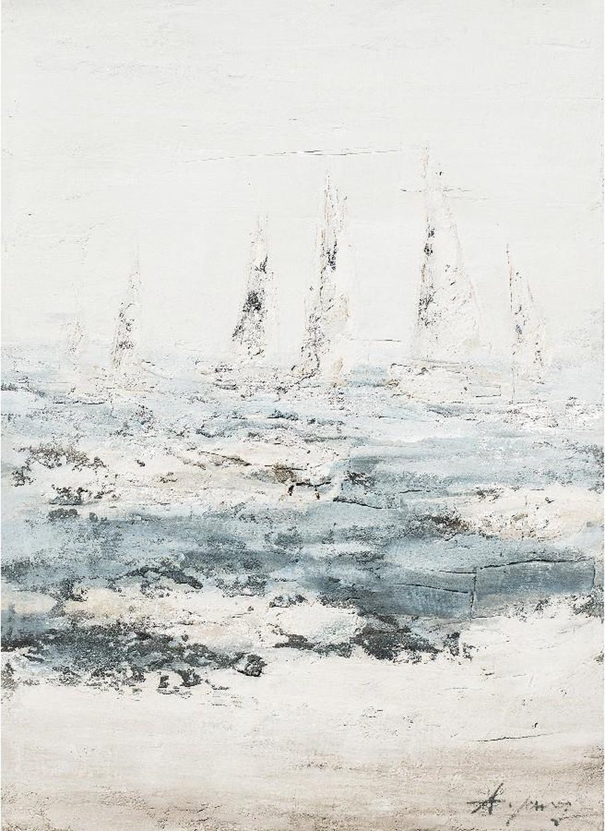 Olie op canvas - Zeilboten - 120 cm hoog
