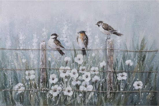 Olie op canvas - Vogels - 60 cm hoog | bol.com