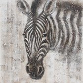 Olie op canvas - Zebra - 80 cm hoog
