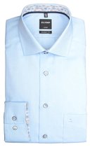 OLYMP Modern Fit overhemd - lichtblauw twill (contrast) - boordmaat 42