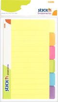 Stick'n Tabbladen sticky notes - gelineerd - 6 neon kleuren, 60 bladwijzer tabs