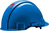 casque de chantier 3M avec bouton rotatif et indicateur UV bleu