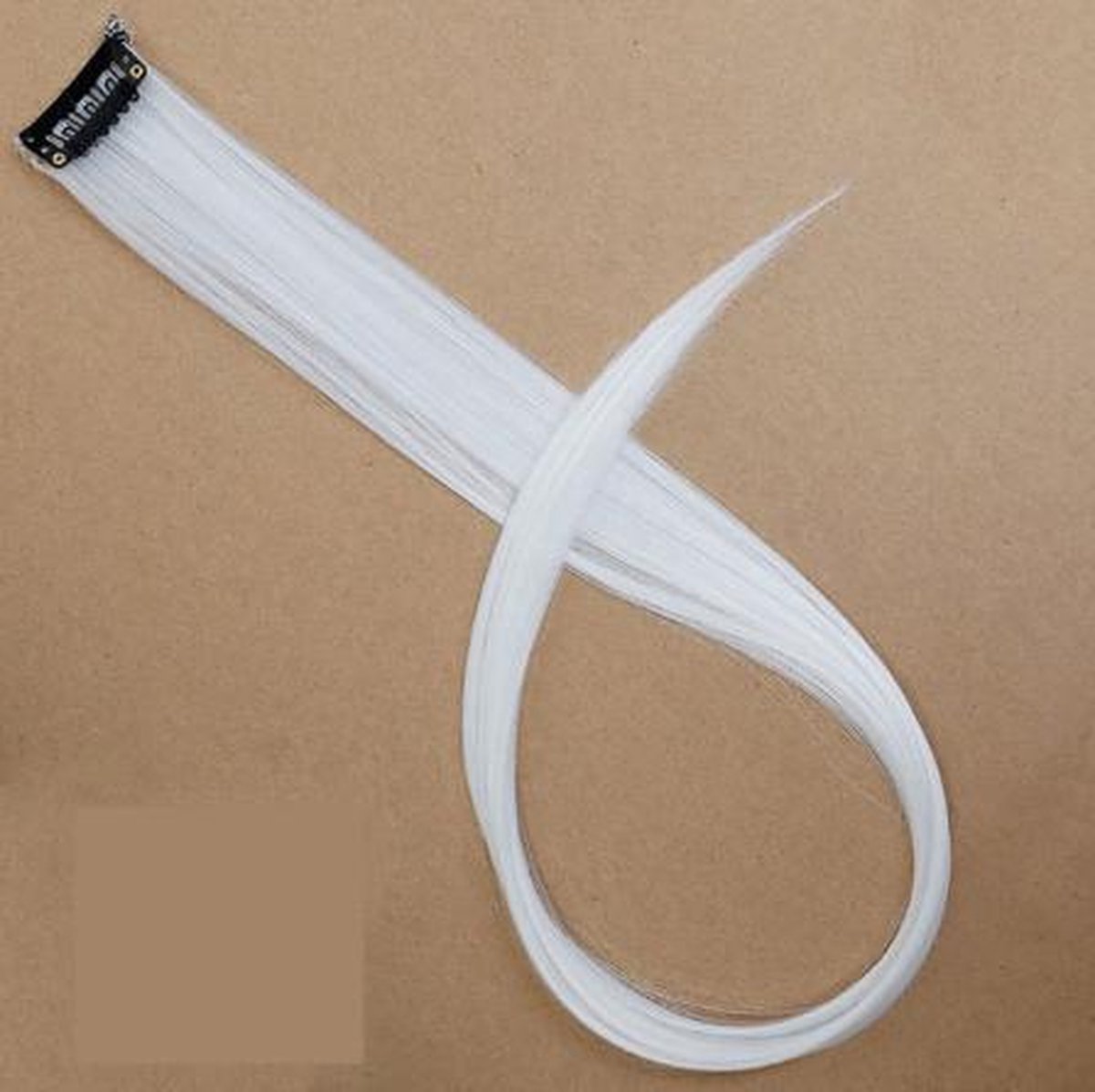 Hairextension Wit - Clip In Haar - Haar Extension - Nephaar - Kunsthaar - Carnaval - Verkleden