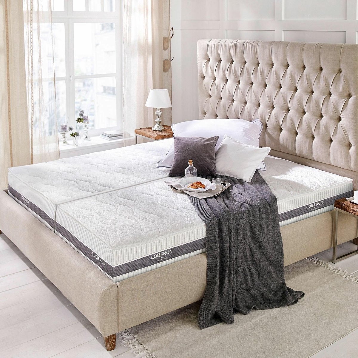Loberon Matras 180 x 200 cm set van 2 Turim Hardheid 2 (0 kg - 80 kg)