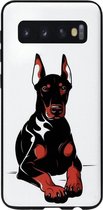 ADEL Siliconen Back Cover Softcase Hoesje Geschikt voor Samsung Galaxy S10e - Dobermann Pinscher Hond