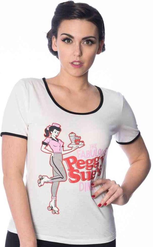 Dancing Days - DINER Dames T-shirt - XL - Wit