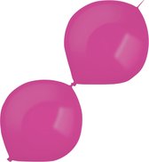 Amscan Slingerballonnen 30 Cm Latex Donkerroze 50 Stuks