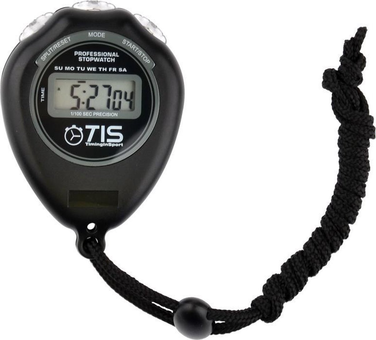 Tis Stopwatch Pro 018 - inc. nekkoord 8 X 6 Cm Zwart - Tis