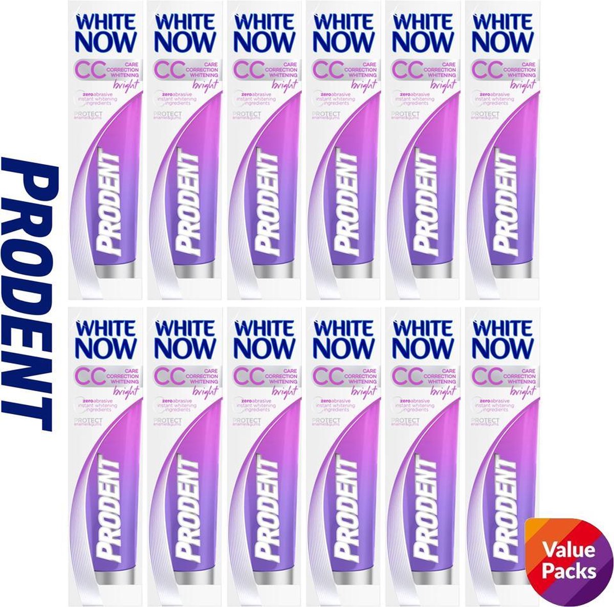 Prodent Tandpasta White Now Bright 12 x 75 ml - Voordeelverpakking - Prodent