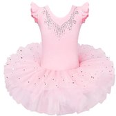 Balletpakje met Tutu Peach roze Sparkle Style 128-134 - Ballet - prinsessen tutu verkleed jurk meisje