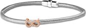 Silventi 910481514 Zilveren Armband - 19 cm - 3 mm - Infinity - Zirkonia - 6 x 13 mm - Wit