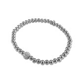 Silventi 910471676 - Zilveren Armband - Zirkonia - Wit - Zilver